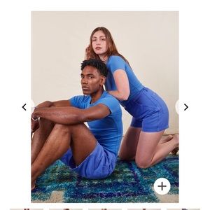 Classic work pants shorts - Cornflower blue